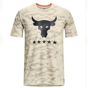 Under Armour Project Rock Veterans Day Camo Short Sleeve Tee Shirt Size Large